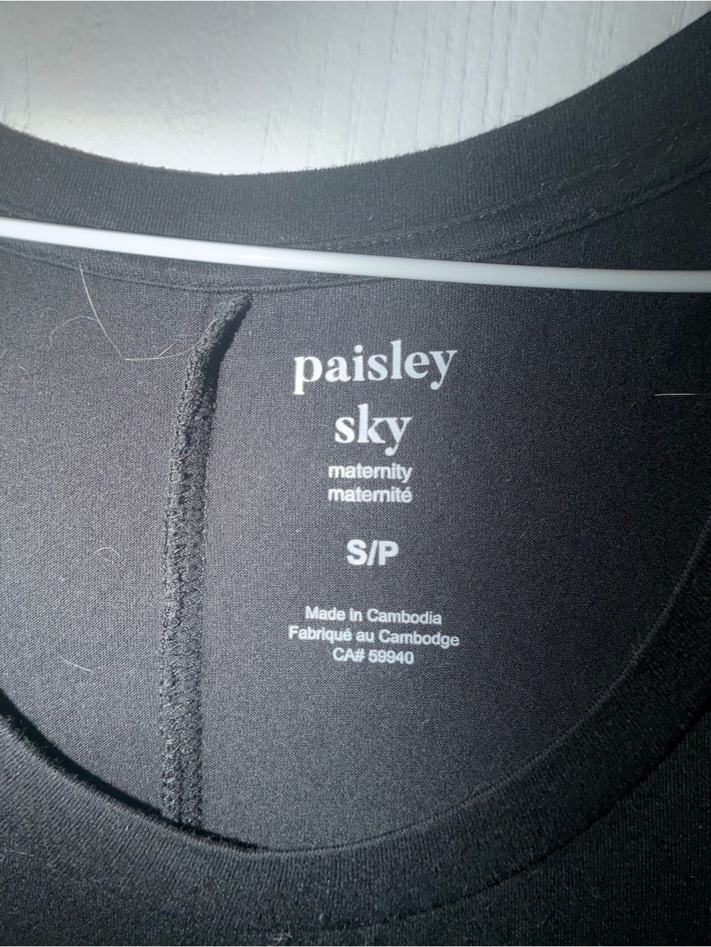 Paisley Sky Black Maternity Dress